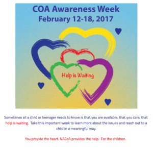 Children of Alcoholics Awareness Week | February 2017