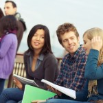 Multicultural College Students at Park